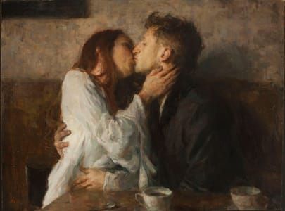 Artwork Title: Kisses and Coffee