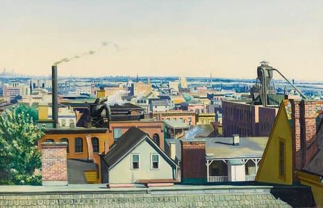 Artwork Title: Rooftops, Jersey City