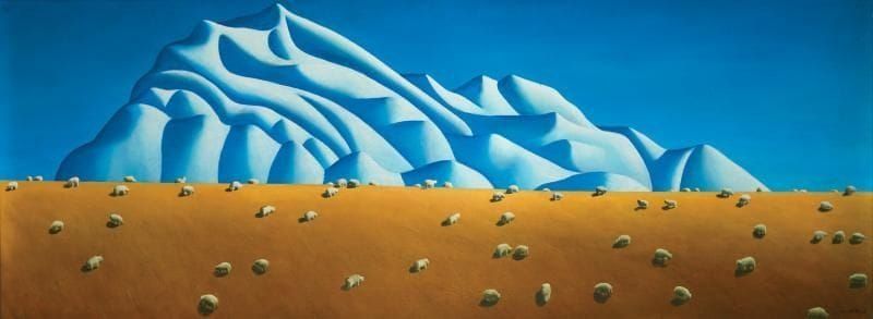 Artwork Title: Sheep of Mt. St. Bathans