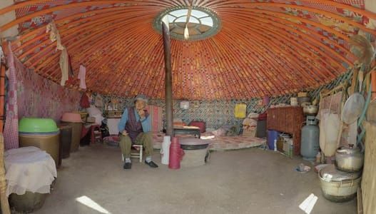 Artwork Title: La yourte de Nu Li Ga Yi Ma  Inner Mongolia