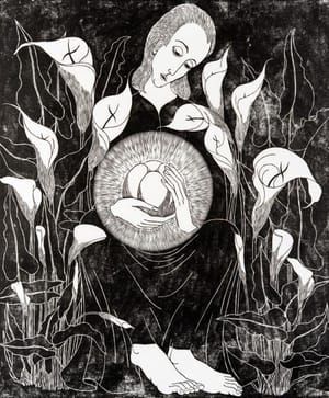 Artwork Title: Kallablüten (Calla Lilies)