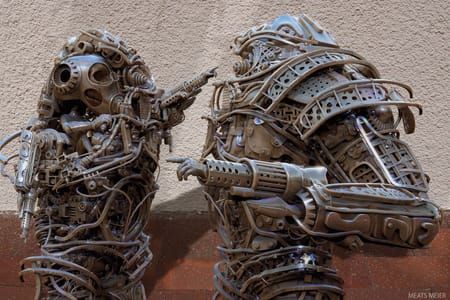 Artwork Title: Judger Bot vs. Blame Bot