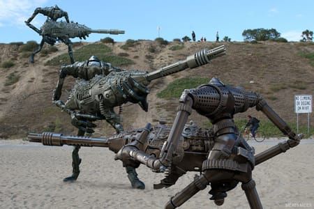 Artwork Title: Gun Machines On The Beach