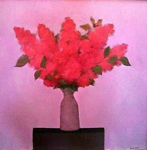 Artwork Title: Lilacs Pink on Purple