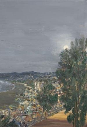 Artwork Title: Santa Monica Beach at Night