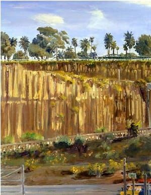 Artwork Title: View of the California Incline from the Beach