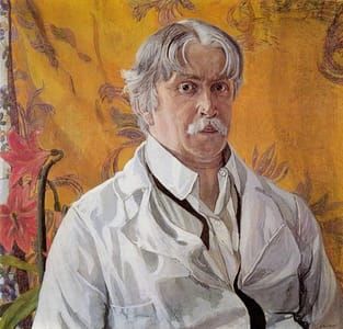 Artwork Title: Self Portrait against background of a Gold Shawl