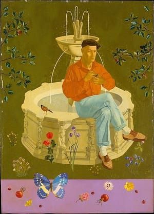 Artwork Title: Workman By A Fountain