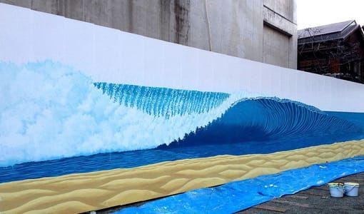 Artwork Title: 33-yard Mural in Kahata Fukuoka, Japan