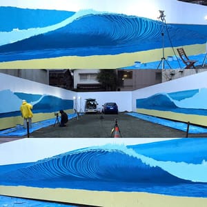 Artwork Title: 33-yard Mural in Kahata Fukuoka, Japan