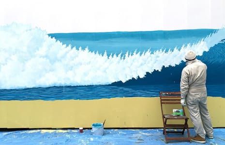 Artwork Title: 33-yard Mural in Kahata Fukuoka, Japan