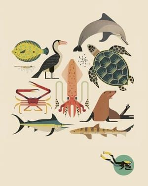 Artwork Title: The Varied Diet of Sharks