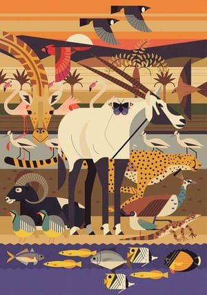 Artwork Title: Sir Bani Yas / Zayed's Island Fauna
