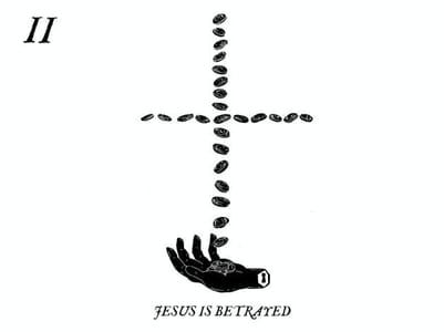 Artwork Title: Stations in the Street: II. Jesus is Betrayed