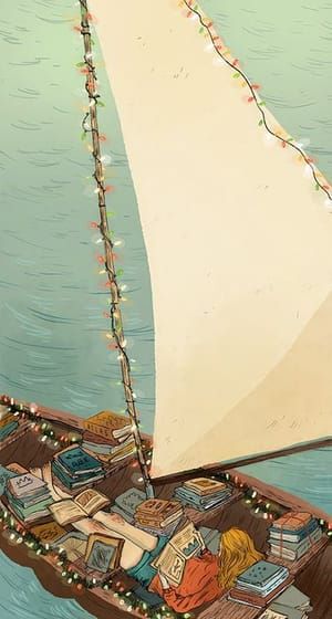 Artwork Title: Boatloads of Books