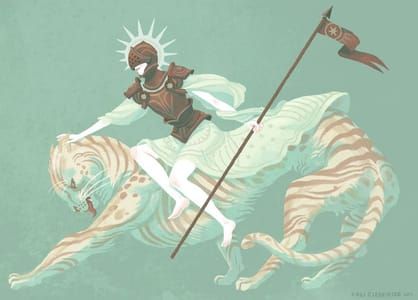 Artwork Title: Warrior Queen & Catbeast