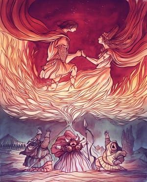 Artwork Title: Siegfried and Brünnhilde
