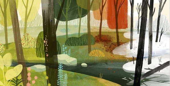 Artwork Title: Landscape of the Four Seasons