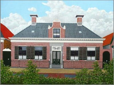 Artwork Title: Woning aan de Kortestreek te Lemmer (House on the Kortestreek in Lemmer)