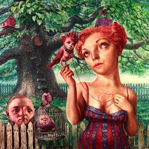 Artwork Title: The Widow And The Birdwife