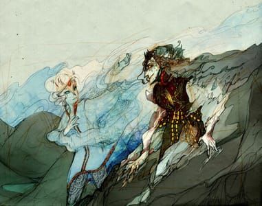 Artwork Title: Manwe and Melkor