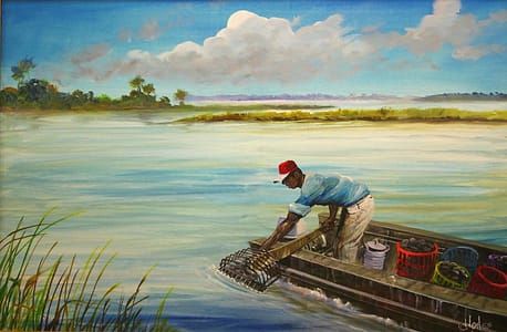 Artwork Title: Raking Clams