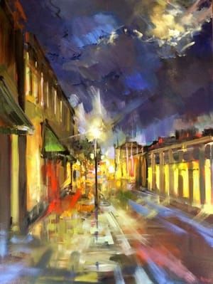 Artwork Title: Moon over Market