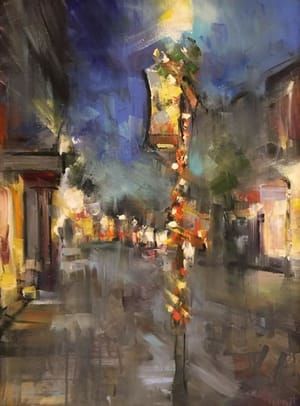 Artwork Title: Holiday Lights on King