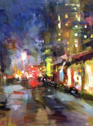 Artwork Title: Nocturne at King and Calhoun