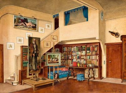 Artwork Title: Interior of the studio Serge Ivanov in Paris