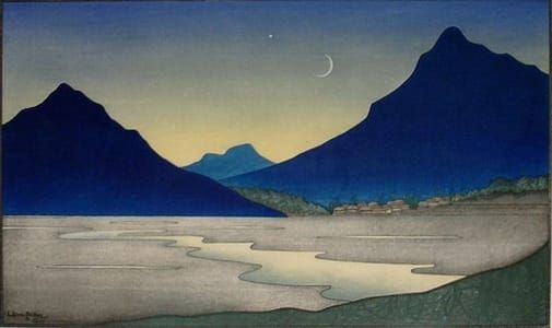 Artwork Title: The Crescent Moon Rides Low