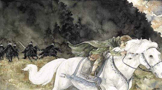 Artwork Title: Escaping from the Black Riders
