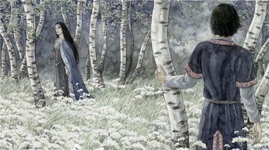 Artwork Title: The First Meeting of Aragorn and Arwen