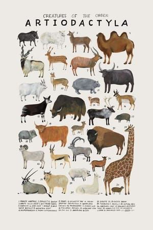 Artwork Title: Creatures of the Order Artiodactyla