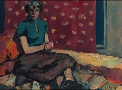 Artwork Title: A Young Lady in an Interior