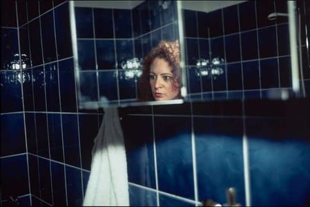 Artwork Title: Self Portrait in my Blue Bathroom, Berlin