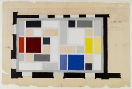 Artwork Title: Proposed colour scheme for the café in Aubette