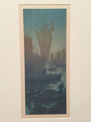 Artwork Title: The Kawaguchi Ferry and Zenkoji Temple