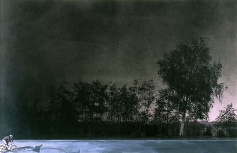 Artwork Title: Elegy for Joseph Brodsky (Night study with biker)