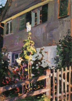 Artwork Title: House with Blooming Mallows
