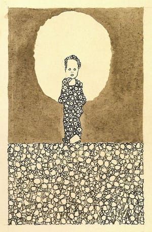 Artwork Title: Child with halo in a flower meadow