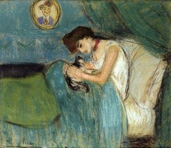 Artwork Title: Woman with Cat