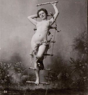 Artwork Title: Rare Old Stereophoto Nudism Belle Epoque