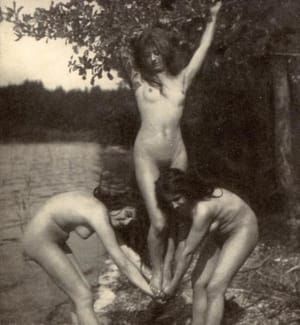 Artwork Title: Rare Old Stereophoto Nudism Belle Epoque