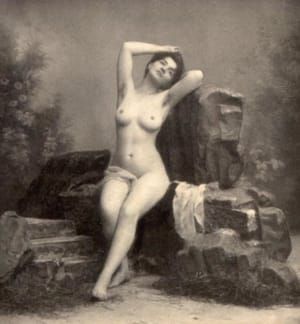 Artwork Title: Rare Old Stereophoto Nudism Belle Epoque