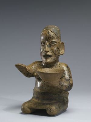Artwork Title: Kneeling female figure, shaft tomb culture, Ameca-Etzatlan style, Jalisco, 300BCE-300CE