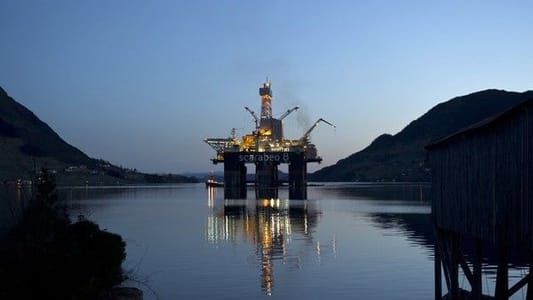 Artwork Title: oil rig in Norwegian fjord