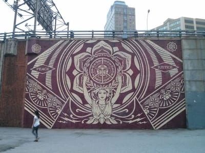 Artwork Title: Peace / Justice (dumbo Parking Lot)