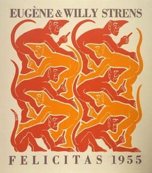 Artwork Title: Vuur (Fire), no. 3 from the series De vier elementen (The Four Elements), New Year's greeting card f