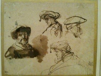 Artwork Title: Four Studies of Male Heads